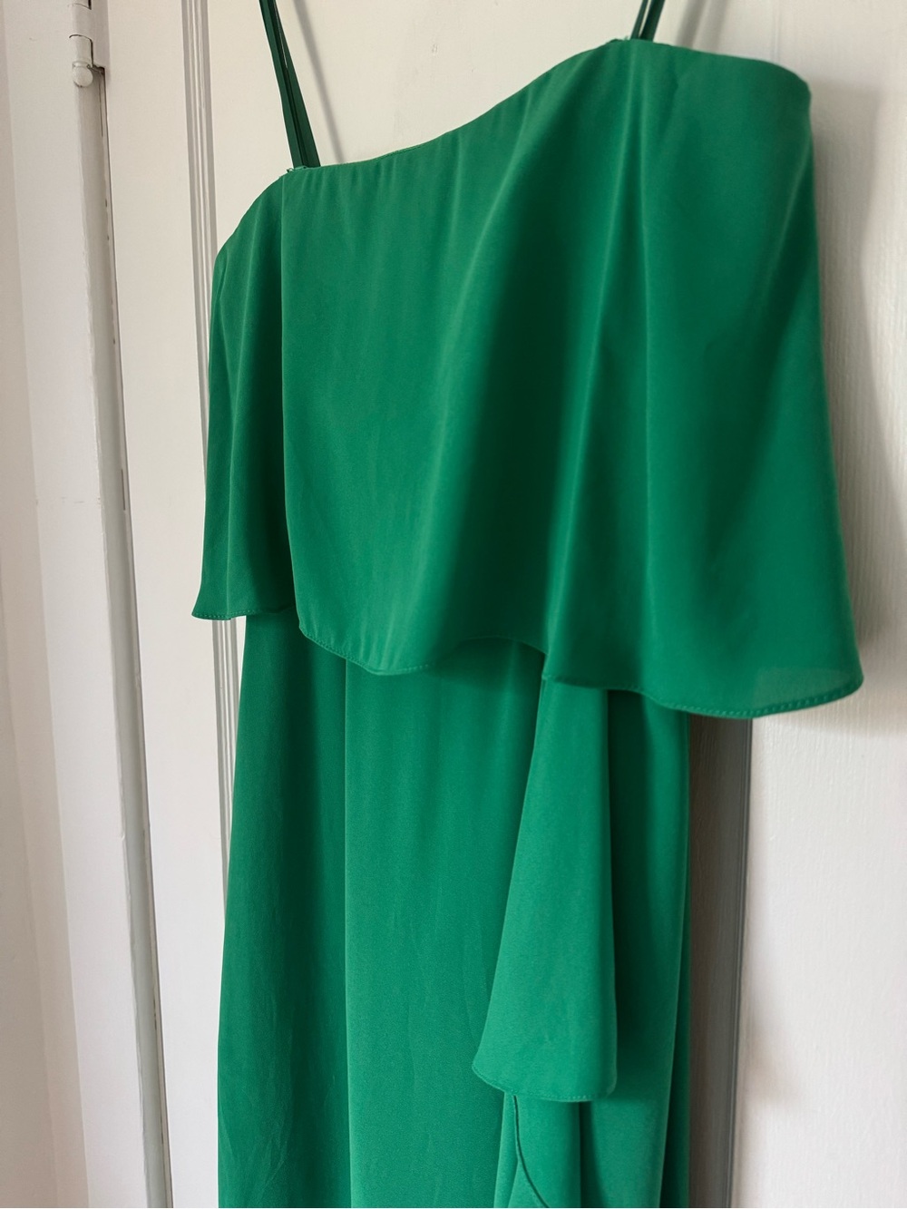 BCBG Green Strapless Semi Formal Dress with Slit - Picture 2 of 9